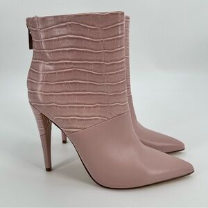 JustFab x Jessie James Decker WILD Pink Stiletto Ankle Booties Size 9.5